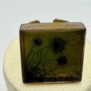 Vintage Boho Resin Ring Dandelion